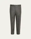 Officine Generale Officine Générale Man Pants Charcoal Size 30 Wool In Darkgrey/lightgrey