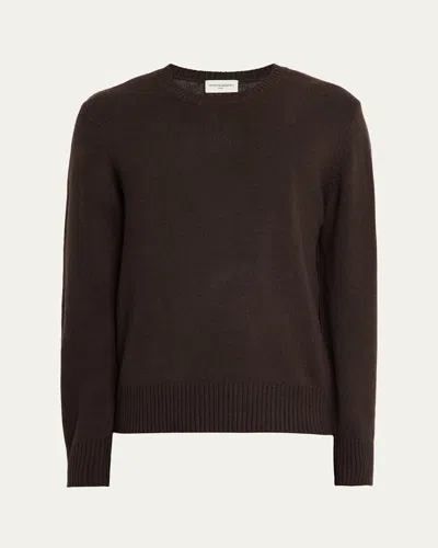 Officine Generale Wool And Cashmere-blend Sweater In Brown