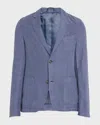Officine Generale Nehemiah Garment-dyed Lyocell-blend Suit Jacket In Multi