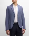 Officine Generale Nehemiah Garment-dyed Lyocell-blend Suit Jacket In Nightshadow