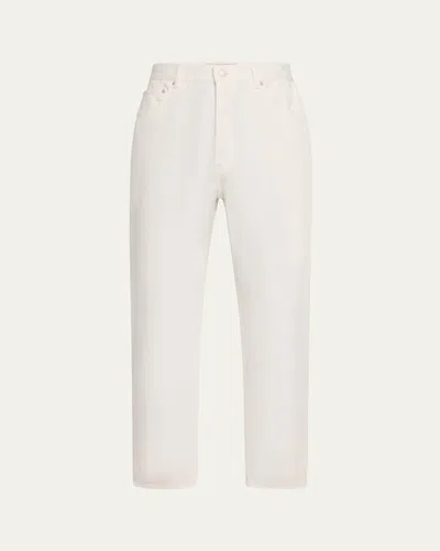 Officine Generale Men's Vintage Straight-leg Jeans In White