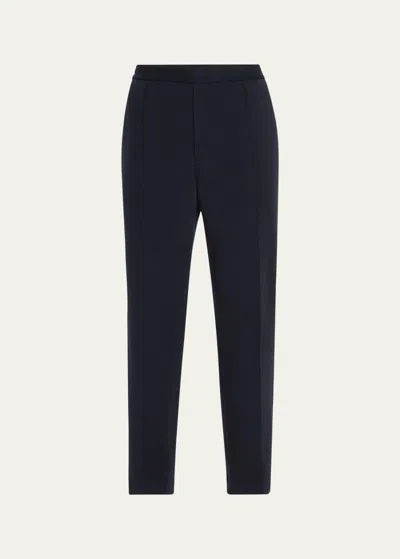 Officine Generale Men's Walter Pintuck Pants In Dark Navy