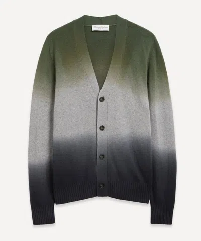 Officine Generale Mens Miles Wool And Cashmere Dip-dyed Cardigan