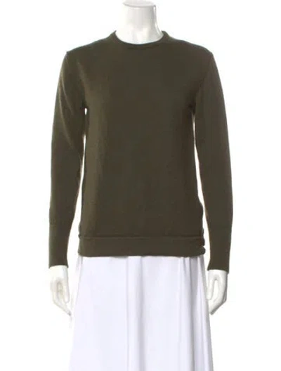 Pre-owned Officine Generale Merino Wool Crew Neck Sweater In Green