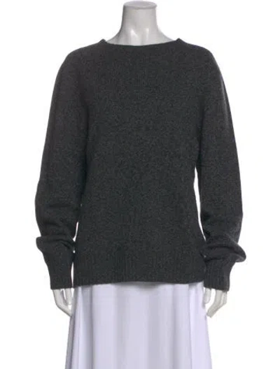 Pre-owned Officine Generale Merino Wool Scoop Neck Sweater In Gray