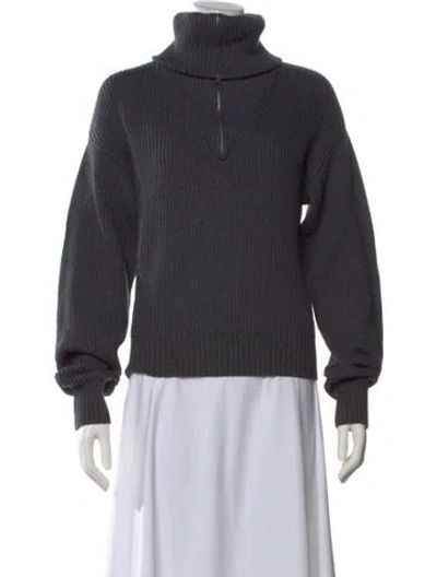 Pre-owned Officine Generale Merino Wool Turtleneck Sweater In Gray