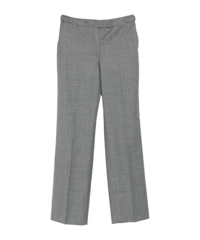 OFFICINE GENERALE MID-GREY STRAIGHT-LEG TROUSERS