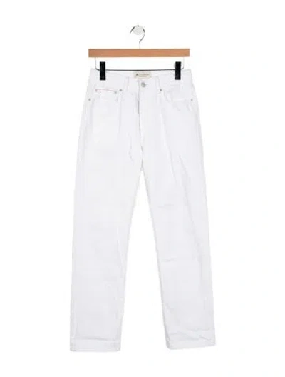 Pre-owned Officine Generale Mid-rise Straight Leg Jeans In White