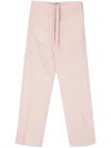 Officine Generale Miranda High-waist Straight-leg Trousers In Pink