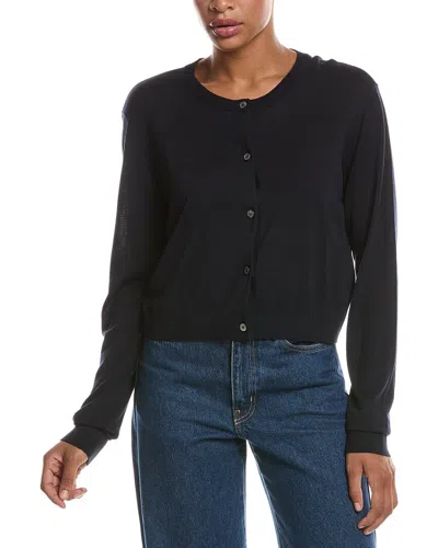 Officine Generale Officine Générale Moane Silk-blend Cardigan In Navy