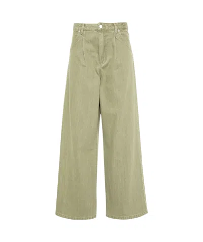 Officine Generale Moena High-rise Wide Leg Jeans In Nude