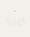Officine Generale Molly Tie-neck Textured Stripe Top In White
