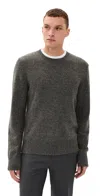 Officine Generale Mycrew Marl Wool Cashmere Olive/heather Grey In Gray