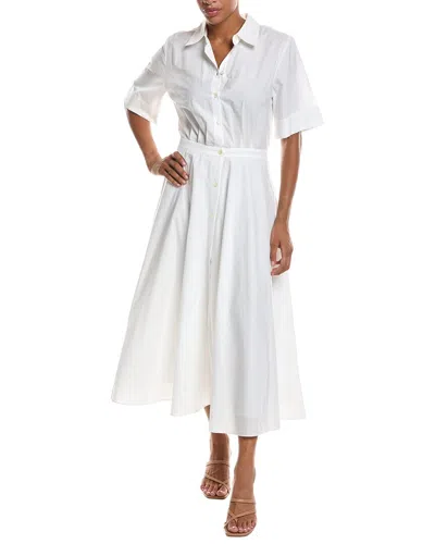 Officine Generale Nadia Poplin Dress In White