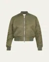 Officine Generale Nanni Nylon Bomber Jacket In Aventurine Green