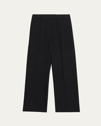 Officine Generale Nash Straight-leg Pants In Black