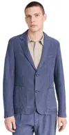 Officine Generale Nehemiah Garment-dyed Lyocell-blend Suit Jacket In Nightshadow