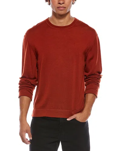 Officine Generale Nemo Italian Wool Shirt In Brown
