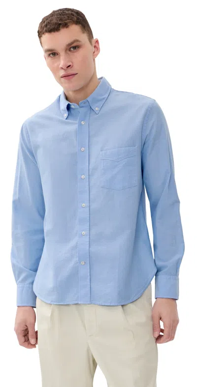 Officine Generale New Oxford Button Down Shirt Light Blue