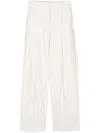 Officine Generale Pleated Poplin Straight Trousers