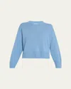 Officine Generale Nicky Crewneck Cashmere-blend Sweater In Blue