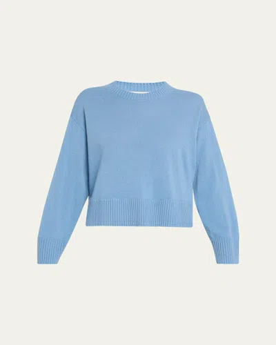 Officine Generale Nicky Crewneck Cashmere-blend Sweater In Blue