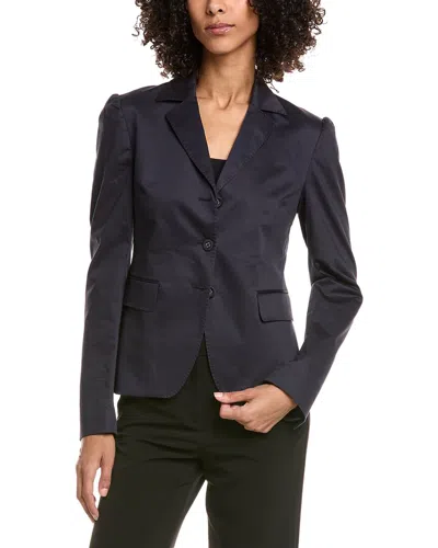 Officine Generale Nikita Satin Blazer In Blue