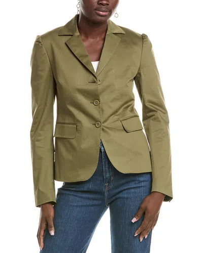 Officine Generale Nikita Satin Jacket In Green