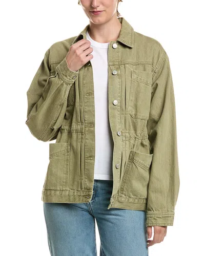 Officine Generale Nile Denim Jacket In Green
