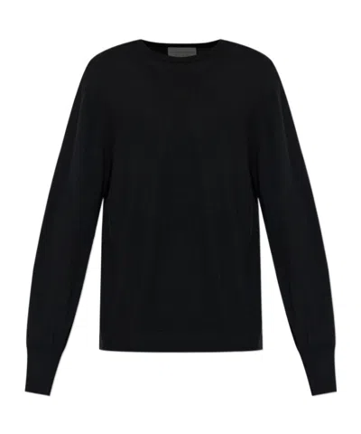 Officine Generale Nina Crewneck Long-sleeve Sweater In Black