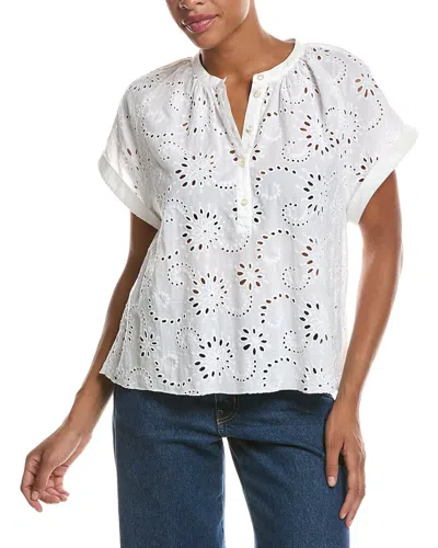 Officine Generale Nolwenn Floral Top In White