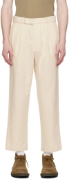 Officine Generale Off-white Luigi Trousers In Ecru