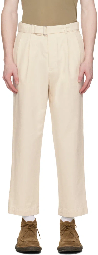 Officine Generale Off-white Luigi Trousers In Ecru