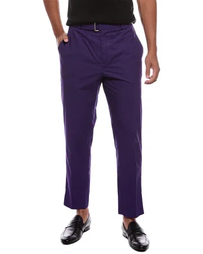 Officine Generale Owen Poplin Trouser In Purple