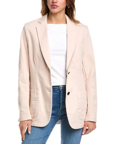 Officine Generale Paola Twill Jacket In Animal Print