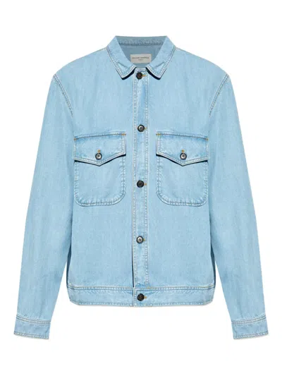 OFFICINE GENERALE PATCH-POCKET DENIM JACKET
