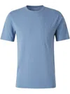 Officine Generale Officine Générale Cotton Pocket T-shirt In Blue