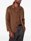 Officine Generale Patch-pocket Wool Jacket In Brown