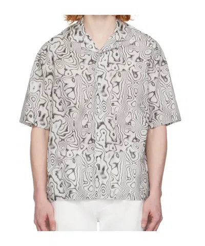 Officine Generale Patterned Shirt In Gray