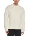 Officine Generale Pavel Wool-blend Mock Neck Sweater In White