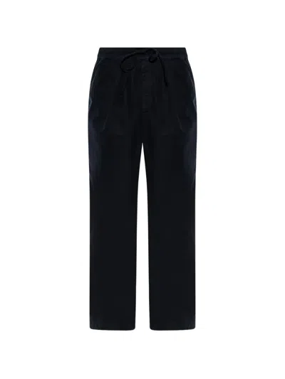 Officine Generale Peterson Drawstring-waistband Trousers In Black