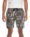 Officine Generale Phil Bandana Short In Gray