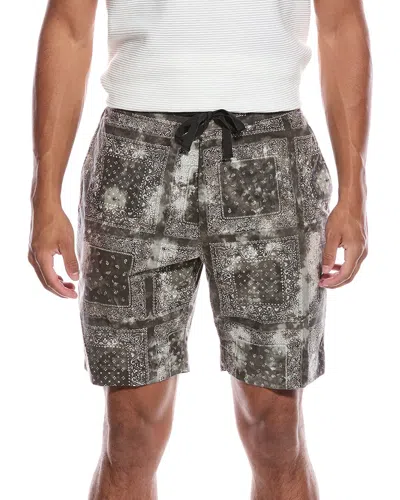 Officine Generale Phil Bandana Short In Gray