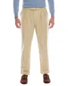 Officine Generale Pierre Garment-dyed Linen-blend Pant In Brown