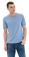 Officine Generale Pigment Dyed Tee Moody Blue In Moody Blue