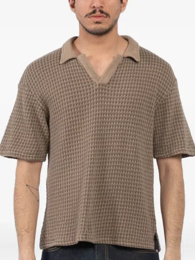 Officine Generale T Shirts And Polos Brown In Multi