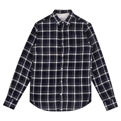 Pre-owned Officine Generale Plaid Check Cotton Shirt In Black