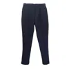 Officine Generale Plain Front Pants With Grosgrain Drawstring In Blue