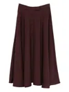 Officine Generale Pleated A-line Skirt In Burgundy
