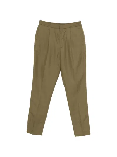 Officine Generale Pleated Trousers In Green